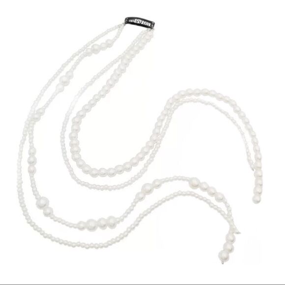 Multi Beaded Pearl Strands Hair Clip  Hair Accessory NEW - Picture 2 of 3